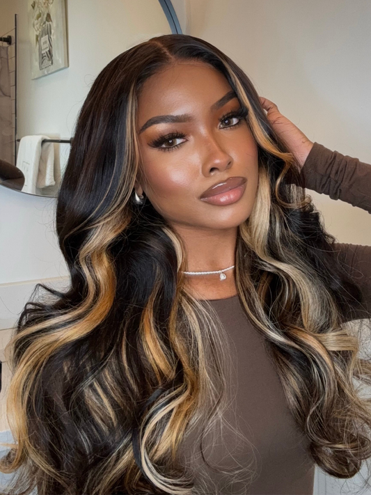Beautyforever 7x5 ByeBye Knots Wig Honey Caramel Highlights Human Hair