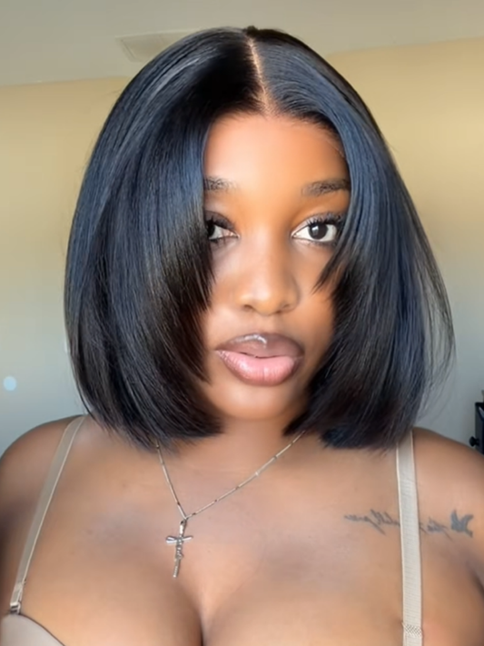 Beautyforever Yaki Bob 7x5 and 13x4 Glueless Lace Front Wig