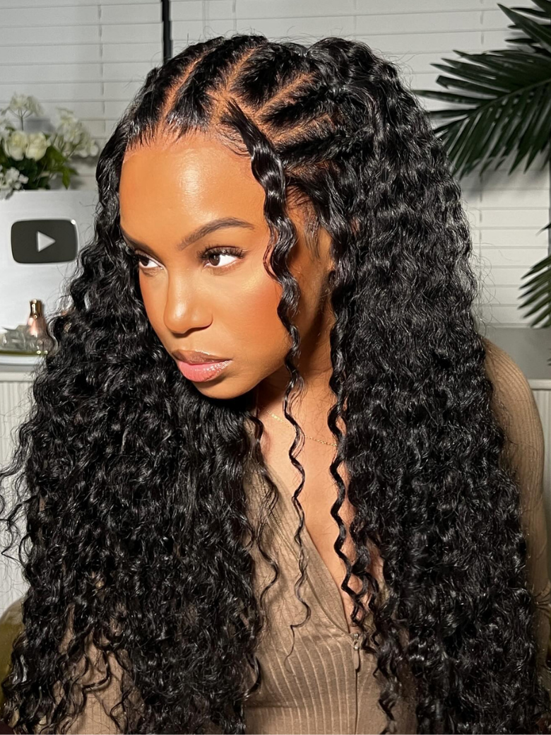 Beautyforever 100% Handmade Invisible Full Lace Wig Water Wave Free