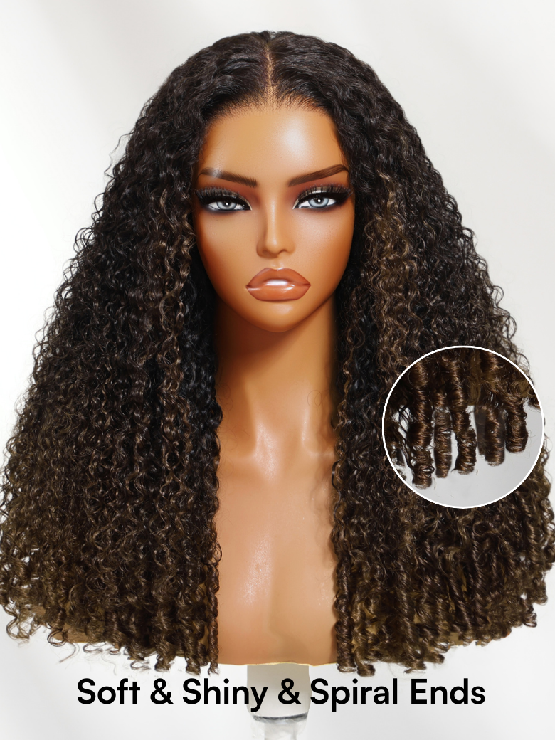Beautyforever Burmese Curly with Full Finger Coily Ends Wig 7x5
