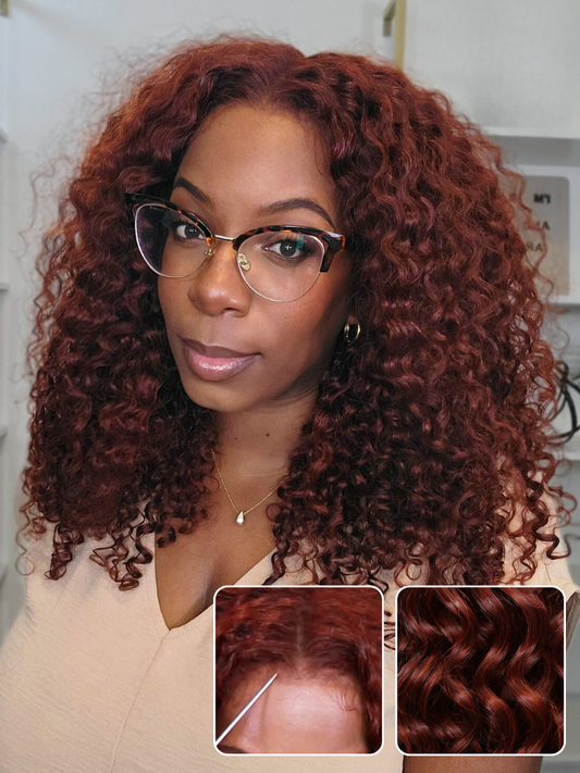 Beautyforever Reddish Brown 33B Auburn 7x5 Bye Bye Knots Lace