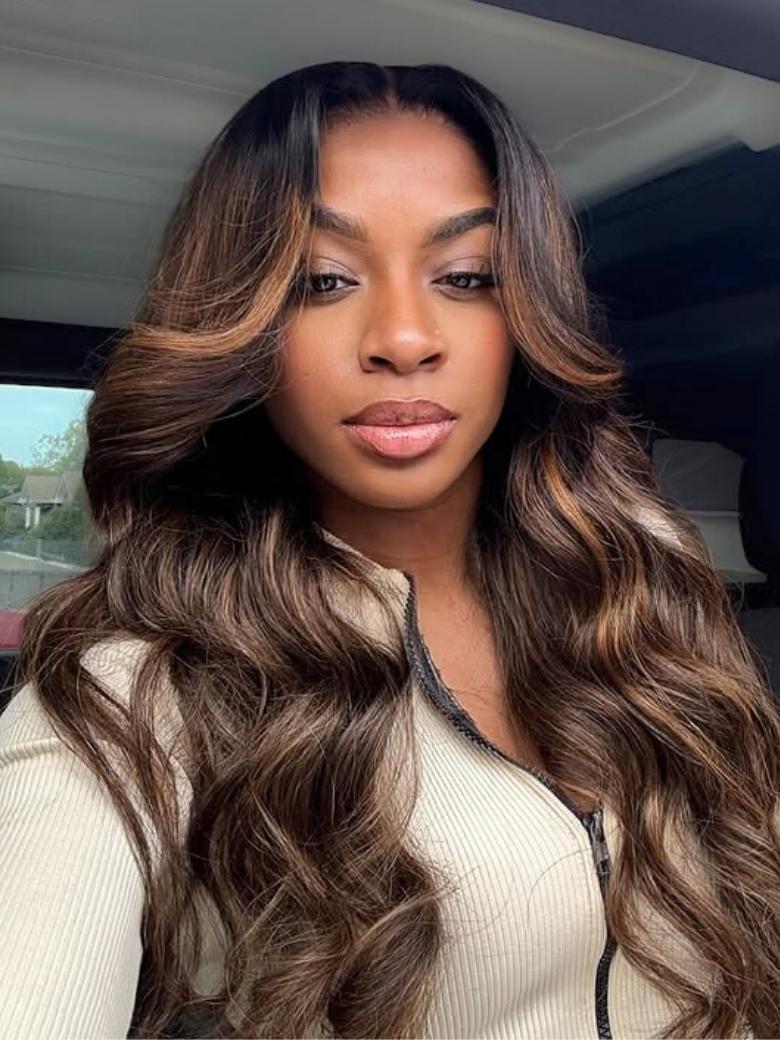 Beautyforever Balayage Brown Highlight Wig 7x5 Bye Bye Knots Body