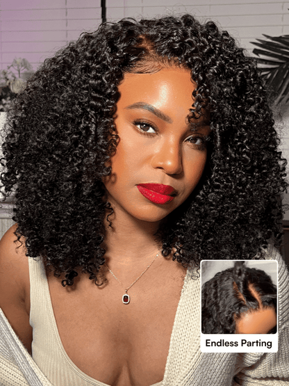 Beautyforever Bye Bye Knots Wig 7x5 Glueless Lace Kinky Curly Put on and Go Human Hair Wigs with Invisible Knots and Drawstring