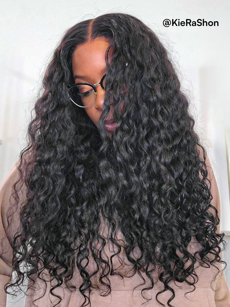 Beautyforever Water Wave Put on and Go Glueless Lace Human Hair Wigs 7x5 Bye Bye Knots Beginner Friendly Wig with Drawstring