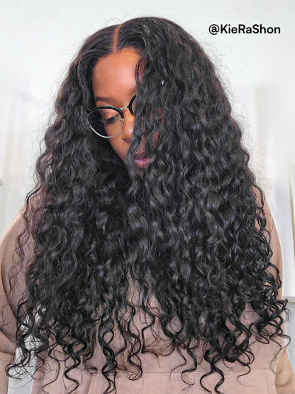 Beautyforever Water Wave Put on and Go Glueless Lace Human Hair Wigs 7x5 Bye Bye Knots Beginner Friendly Wig with Drawstring