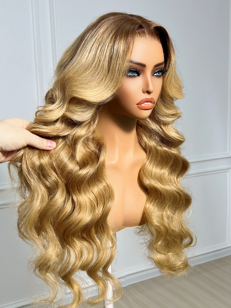 Beautyforever 13x4 Pre-Everything Lace Frontal Wig Ombre Honey Blonde Long