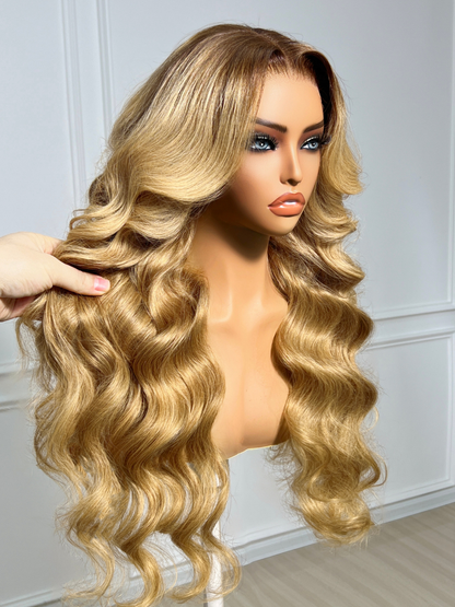 Beautyforever 13x4 Pre-Everything Lace Frontal Wig Ombre Honey Blonde Long
