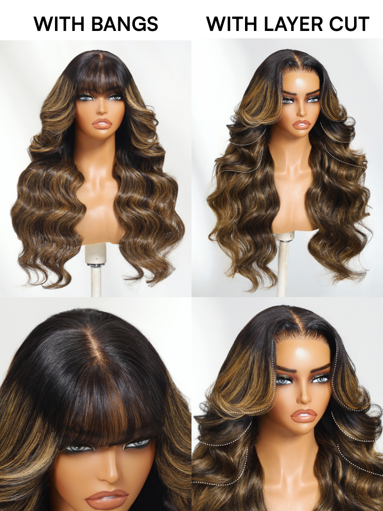 Beautyforever @Crownmecutie Balayage Brown Highlight Wig 7x5 Bye Bye Knots