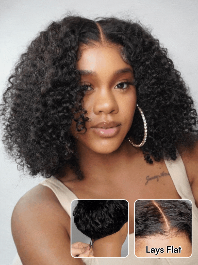 Beautyforever Bye Bye Knots Wig 7x5 Glueless Lace Kinky Curly Put on and Go Human Hair Wigs with Invisible Knots and Drawstring