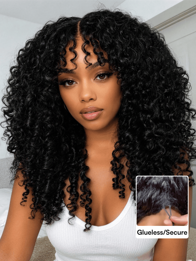 Beautyforever Burmese Curly Finger Coils Ends Thick Curls Wig 7x5 Bye Bye Knots Glueless Lace Closure Human Hair Wig