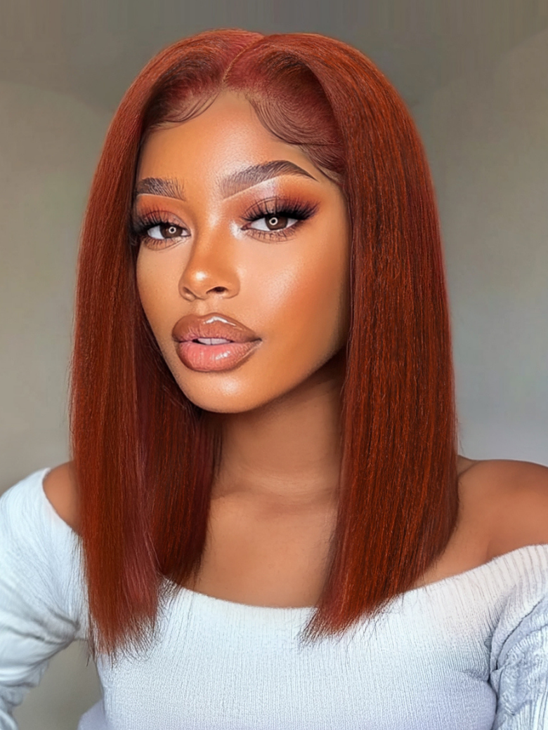 Beautyforever 7x5 Bye Bye Knots 33B Auburn Reddish Brown Yaki