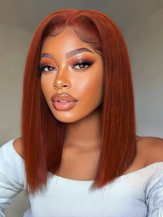 Beautyforever 7x5 Bye Bye Knots 33B Auburn Reddish Brown Yaki