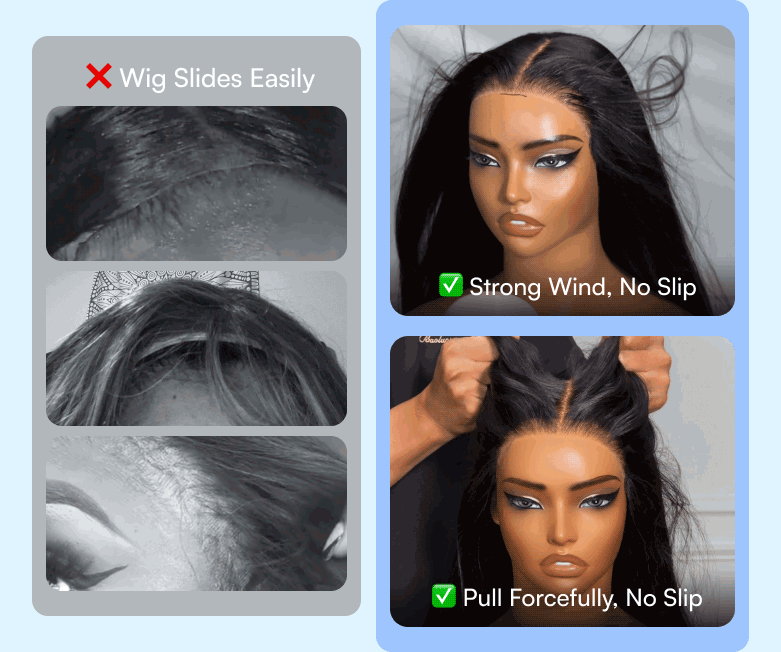 Beautyforever Golden Brown Highlight Water Wave 7x5 Bye Bye Knots Lace Closure Glueless Human Hair Wig with Drawstring
