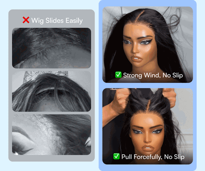 Beautyforever Golden Brown Highlight Water Wave 7x5 Bye Bye Knots Lace Closure Glueless Human Hair Wig with Drawstring