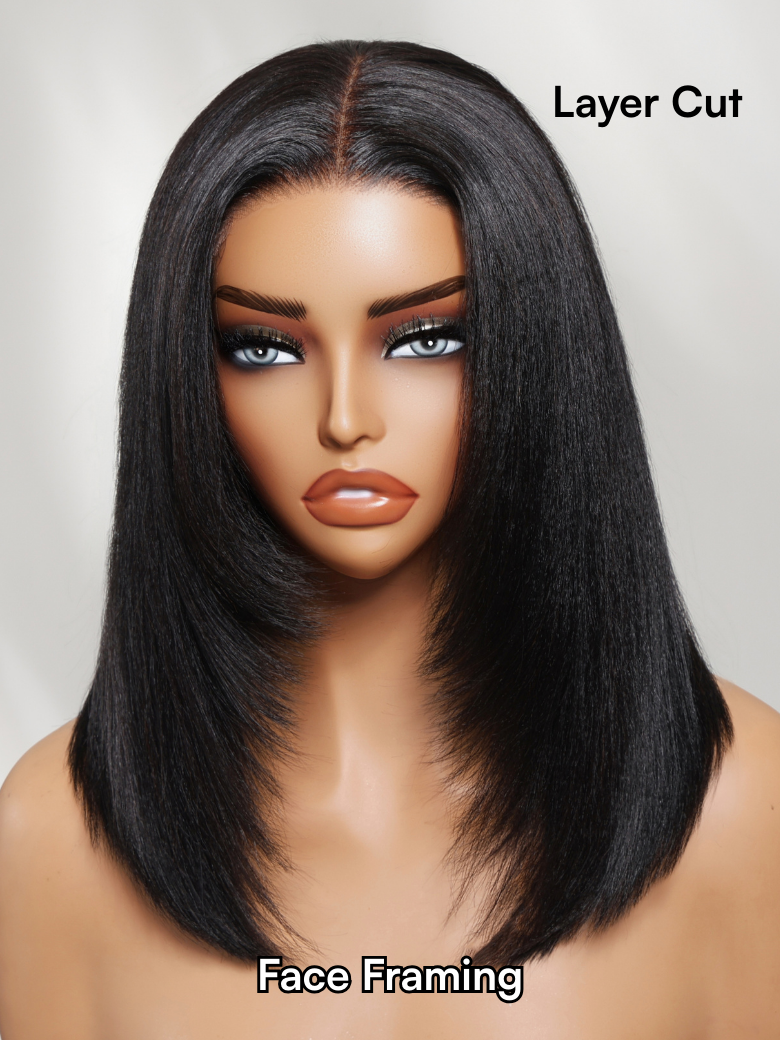 Beautyforever Yaki Bob 7x5 and 13x4 Glueless Lace Front Wig