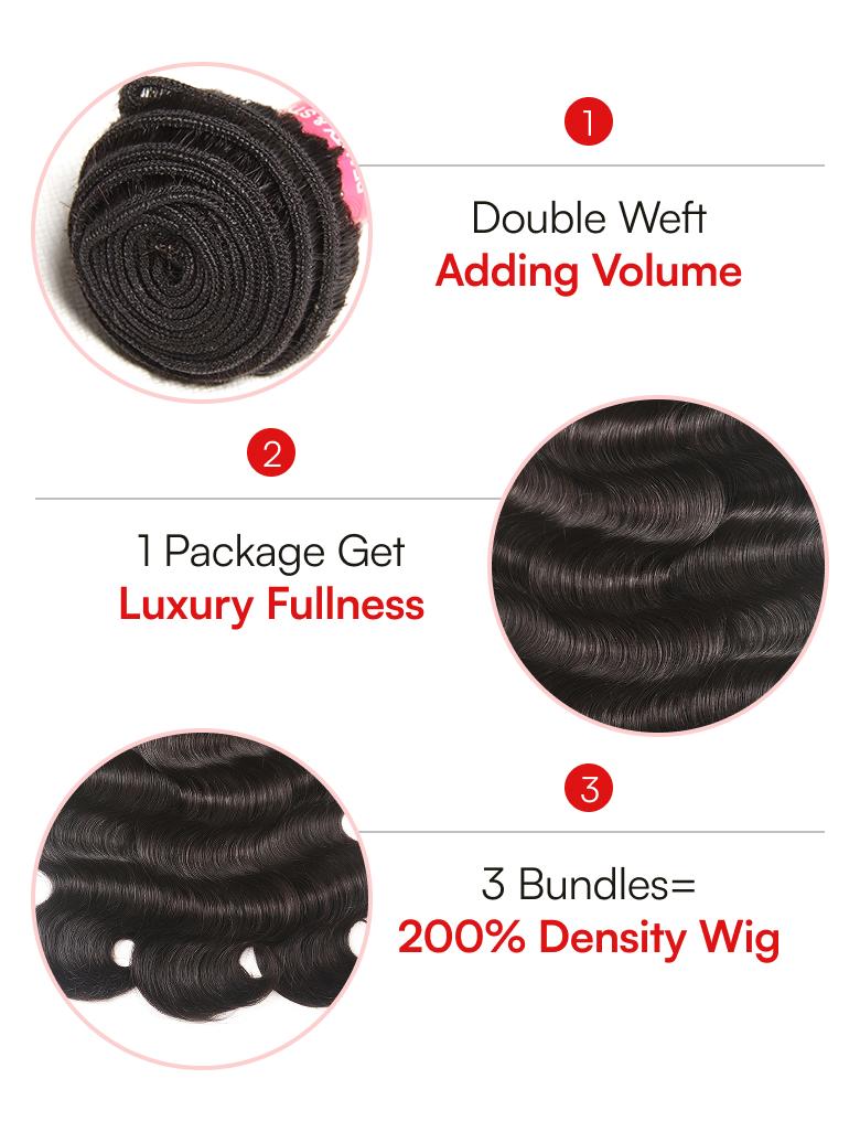 Beautyforever Brazilian Body Wave 3 Bundles Unprocessed Virgin Hair Weave Human Hair Bundles