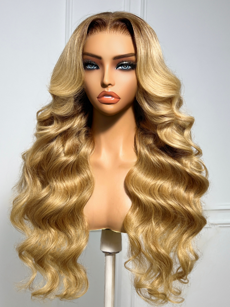 Beautyforever 13x4 Pre-Everything Lace Frontal Wig Ombre Honey Blonde Long