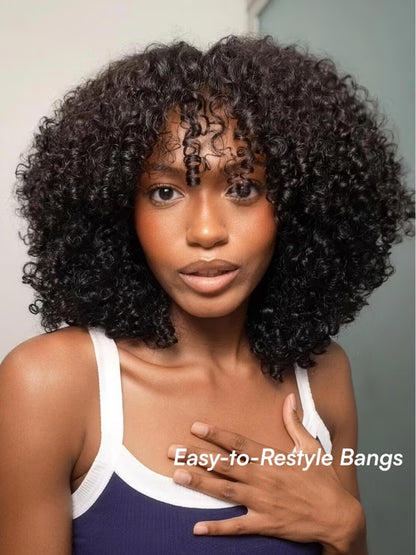 Beautyforever Bye Bye Knots Wig 7x5 Glueless Lace Kinky Curly Put on and Go Human Hair Wigs with Invisible Knots and Drawstring