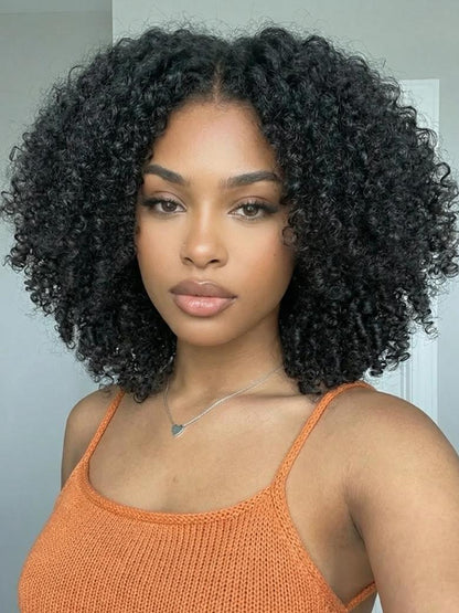 Beautyforever EasiContour V Part Kinky Curly Glueless Protective Style Human
