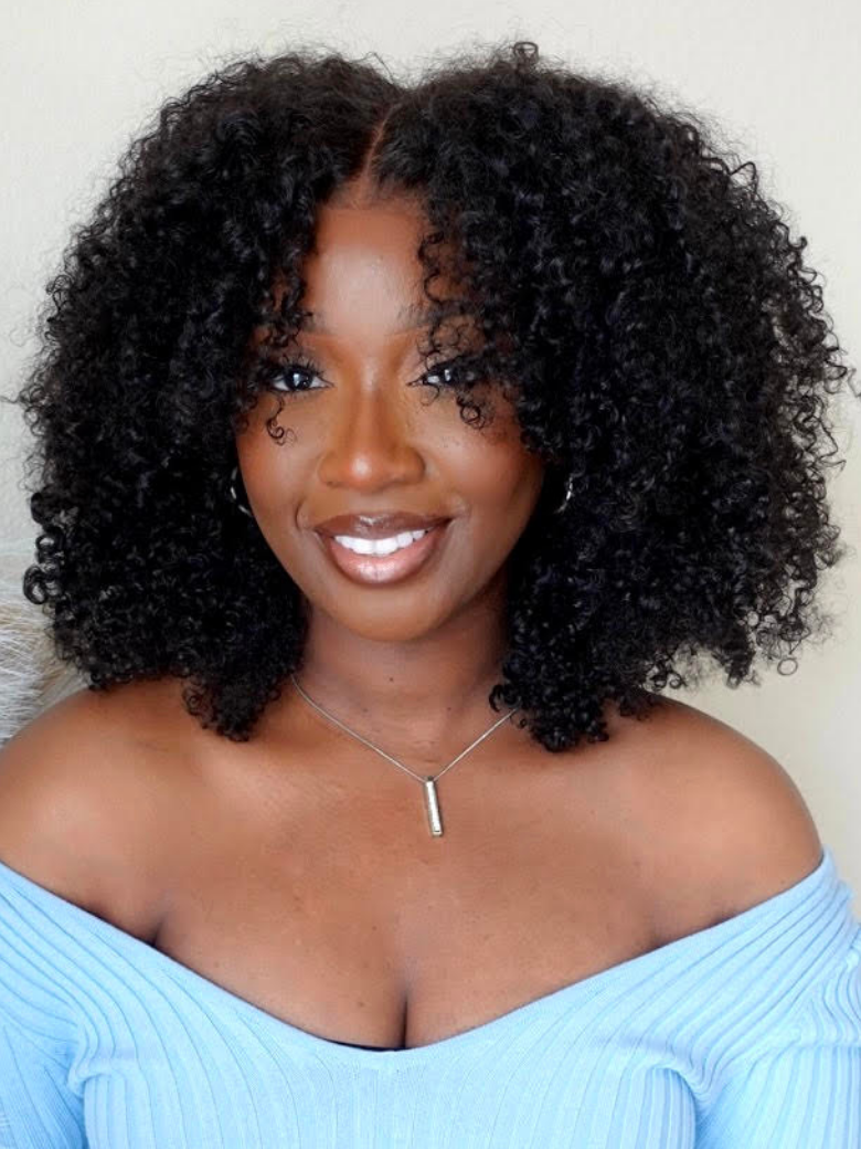 Beautyforever Flip Over 3/4 Half Wig Kinky Curly Glueless Human