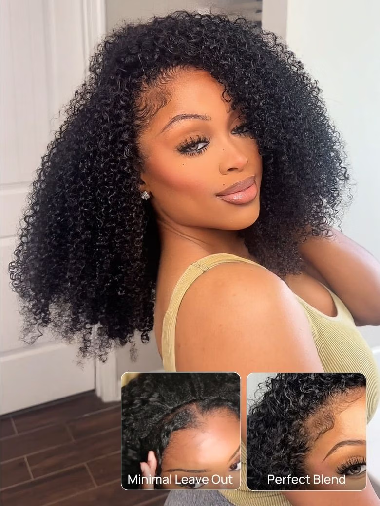 Beautyforever FlipBlend? Half Wig Kinky Curly Glueless Human Hair Wig