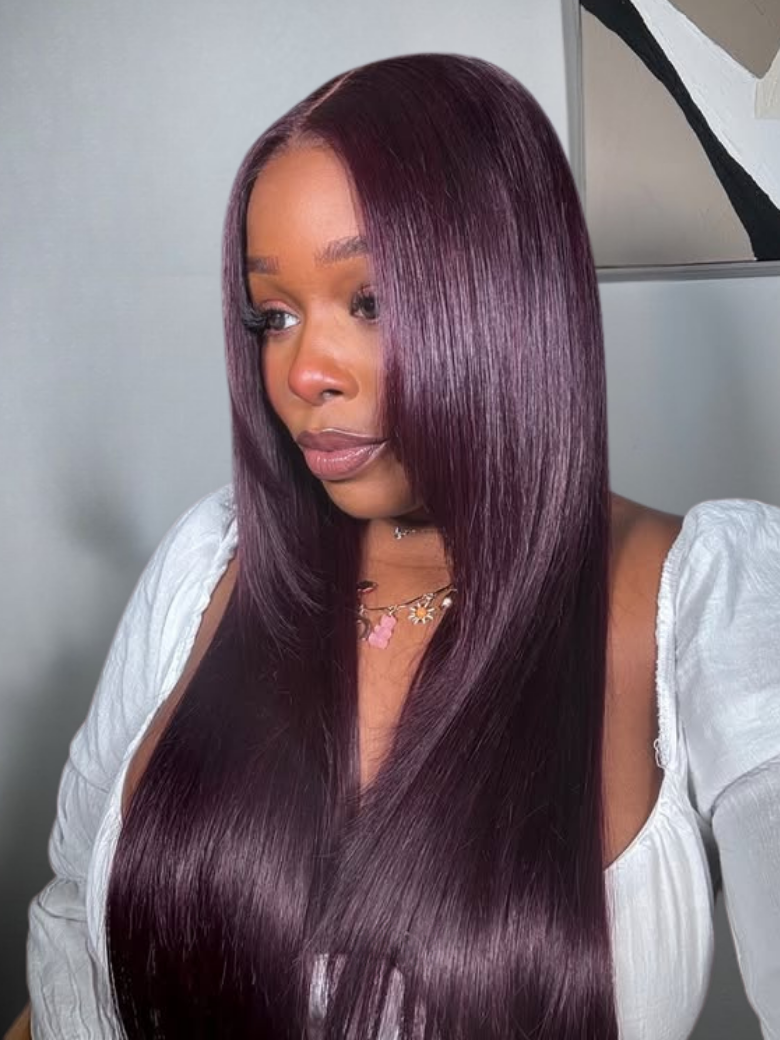 Beautyforever @Lynee 7x5 and 13x4 Pre-Everything Lace Frontal Black Cherry Layered Straight and Loose Wave Effortlessly Glueless Wig