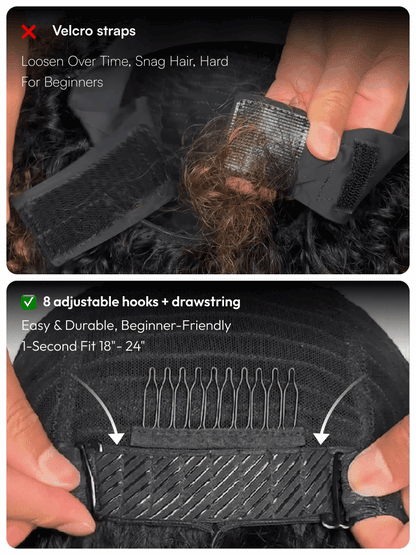 Beautyforever HookFit Water Wave Headband Wig Glueless Human Hair Wigs