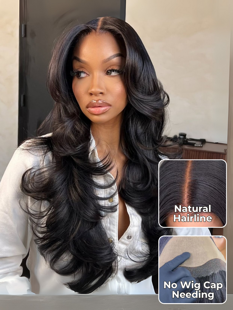 Beautyforever @Crissy HD Real Scalp? Wig 13x4 Invisible HD Lace Frontal Loose Wave Face Framing Curtain Bangs Human Hair Wig
