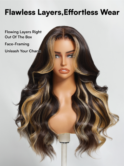 Beautyforever 7x5 ByeBye Knots Wig Honey Caramel Highlights Human Hair