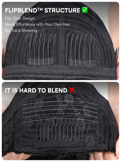 Beautyforever FlipBlend? 3 In 1 Half Wig Kinky Curly Glueless