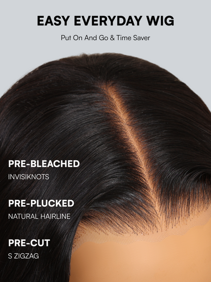 Beautyforever Yaki Bob 7x5 and13x4 Glueless Lace Front Wig Natural Looking Yaki Straight Bleached Knots Human Hair Wigs