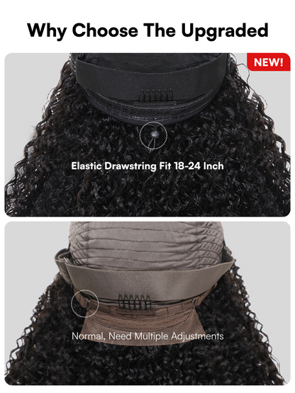 Beautyforever EasiContour V Part Yaki Straight Wig Real Scalp Put on and Go Glueless Human Hair Wig