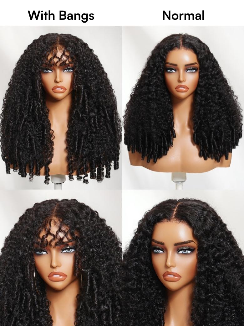 Beautyforever Burmese Curly Finger Coils Ends Thick Curls Wig 7x5 Bye Bye Knots Glueless Lace Closure Human Hair Wig