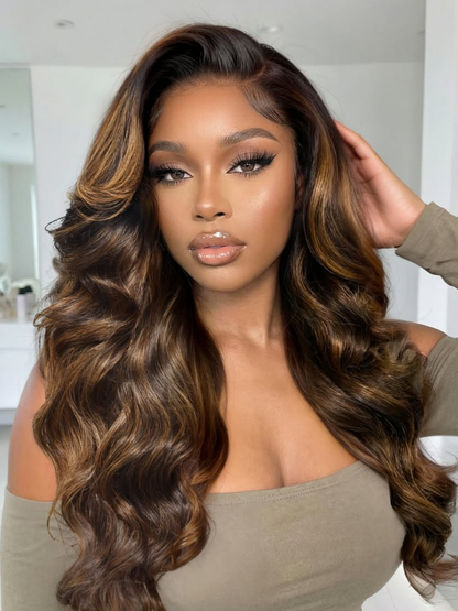 Beautyforever Balayage Brown Highlight Wig 7x5 Bye Bye Knots Body