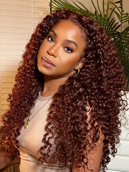 Beautyforever @Kie Reddish Brown 33B Auburn 7x5 Bye Bye Knots
