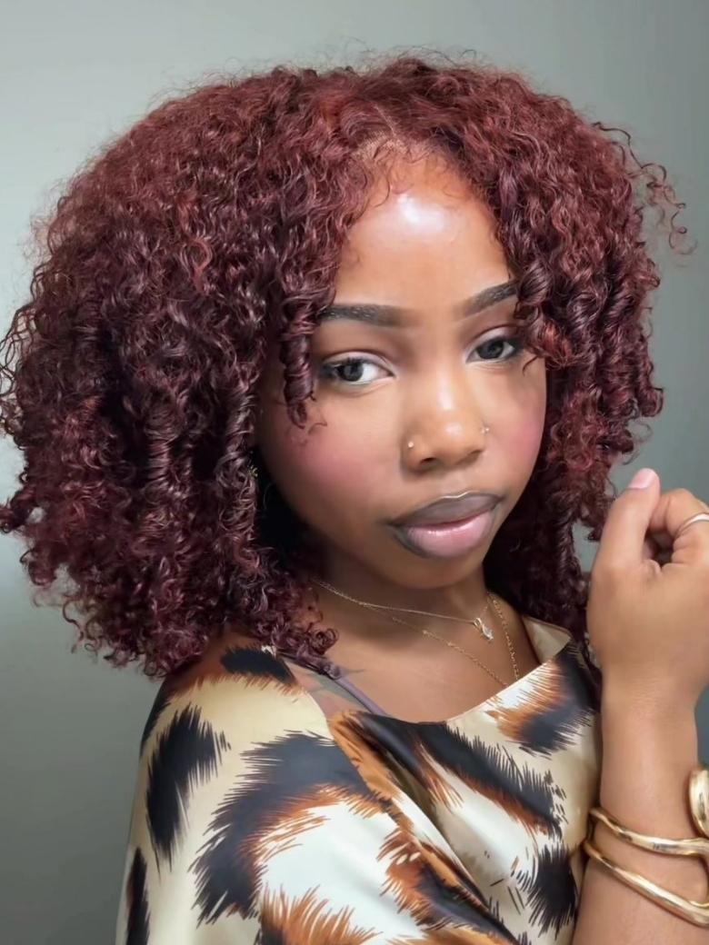 Beautyforever 7x5 Bye-Bye Knots? Glueless Lace Wig 33B Auburn Afro