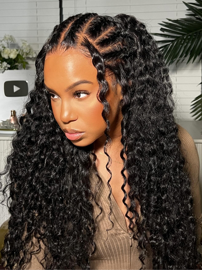 Beautyforever 100% Handmade Invisible Full Lace Wig Water Wave Free