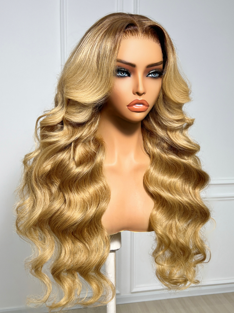 Beautyforever 13x4 Pre-Everything Lace Frontal Wig Ombre Honey Blonde Long