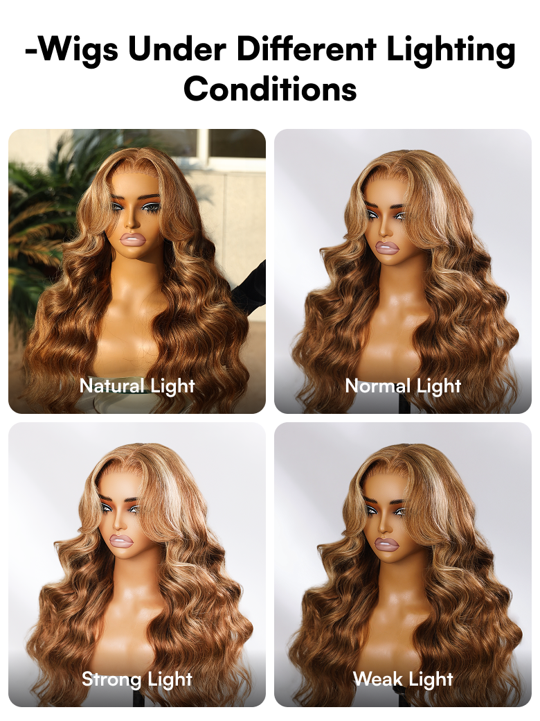 Beautyforever Highlight Blonde Body Wave Glueless Lace Wig 7x5 Bye