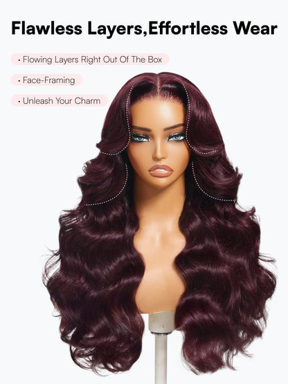 Beautyforever @Lynee 7x5 and 13x4 Pre-Everything Lace Frontal Black Cherry