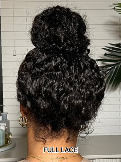 Beautyforever 100% Handmade Invisible Full Lace Wig Water Wave Free