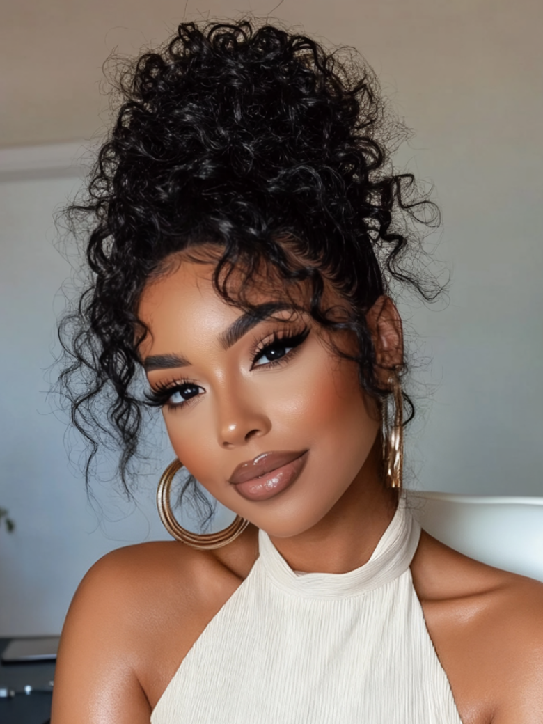 Beautyforever 100% Handmade Invisible Full Lace Wig Water Wave Free