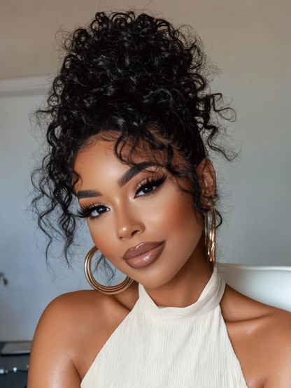 Beautyforever 100% Handmade Invisible Full Lace Wig Water Wave Free