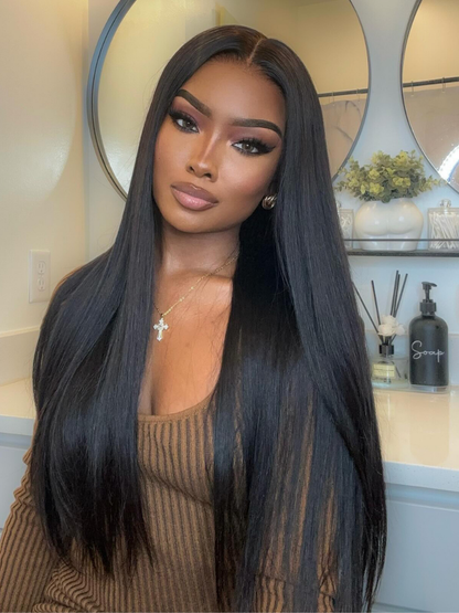Beautyforever 13x4 Pre-Everything Lace Front Silky Straight Wig Put on