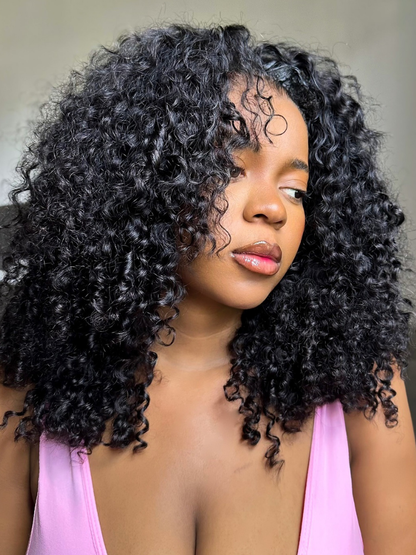 Beautyforever Flip Over 3/4 Half Wig Kinky Curly Glueless Human