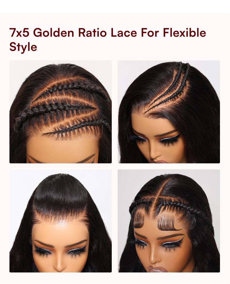 Beautyforever 7x5 Bye Bye Knots Reddish Brown Auburn Afro Kinky Curly Wigs Put on and Go Glueless Lace Human Hair Wig