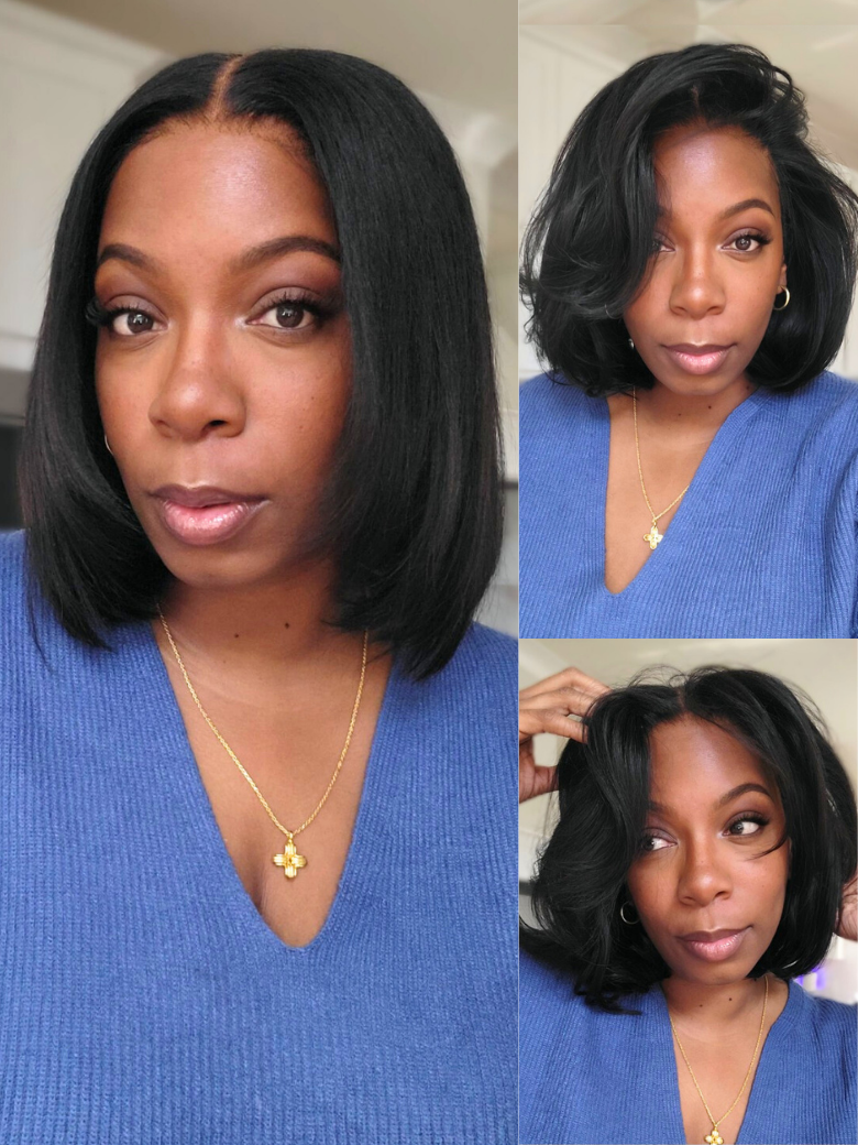 Beautyforever @Kie 7x5 No Slip Gluleless Lace Wig Yaki Straight
