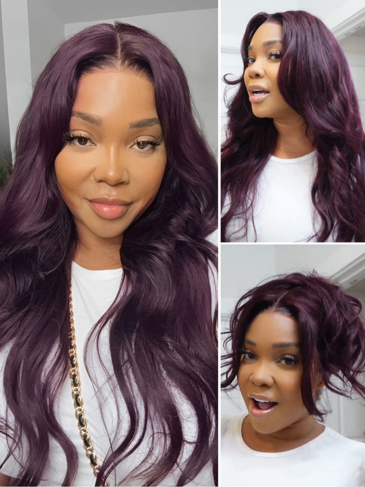 Beautyforever 7x5 and 13x4 Pre-Everything Lace Frontal Black Cherry Loose