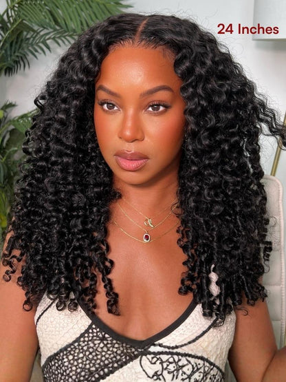 Beautyforever Burmese Curly Finger Coils Ends Thick Curls Wig 7x5 Bye Bye Knots Glueless Lace Closure Human Hair Wig