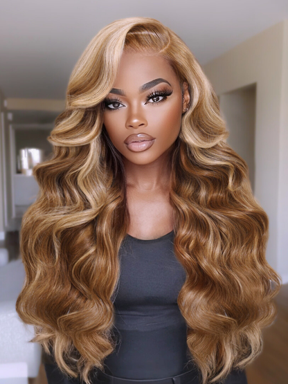 Beautyforever Highlight Blonde Body Wave Glueless Lace Wig 7x5 Bye